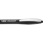 BiC ATLANTIS SOFT BALL PEN MEDIMUM RETRACTABLE - BLACK