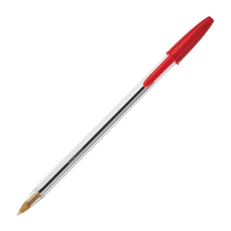 BiC CRISTAL ORIGINAL BALLPOINT PEN MEDIUM POINT 1.0mm - RED