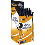 BIC CRISTAL ORIGINAL FINE BALL PEN FINE POINT (0.8MM) - BLACK COLOUR