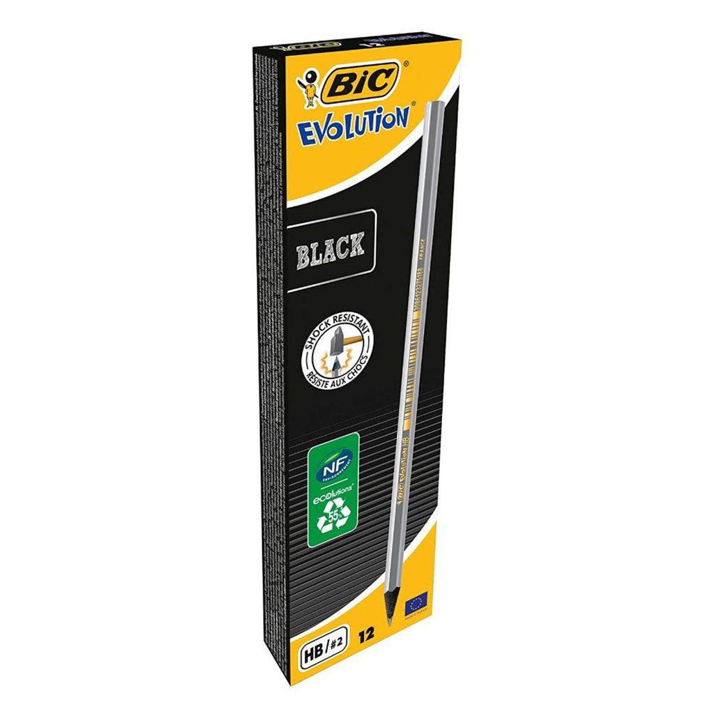 BIC EVOLUTION HB PENCIL BLACK, 12PCS PER PACKET