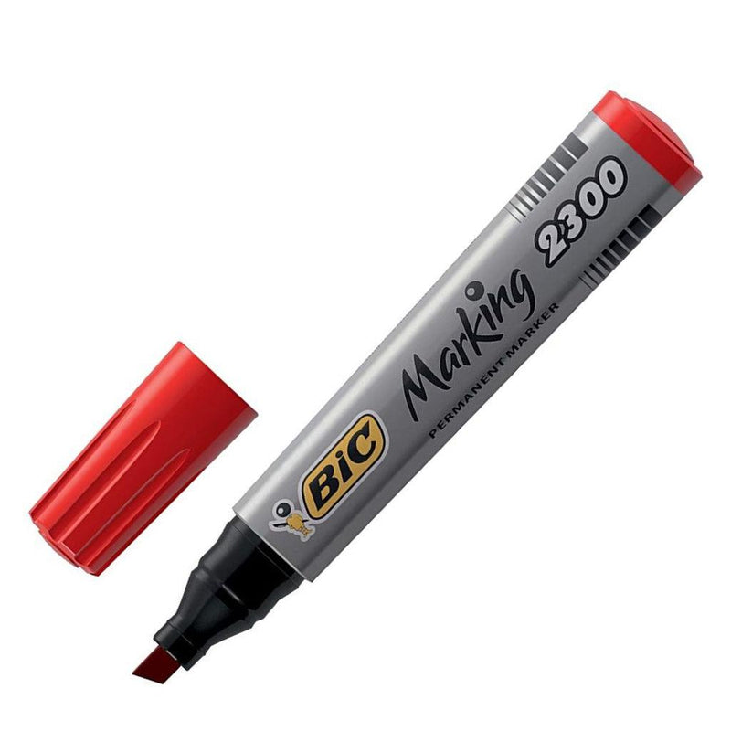 BiC PERMANENT MARKER 2300 CHISEL TIP - RED