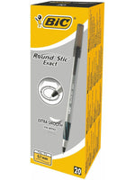 BiC ROUND STIC EXACT BALL PEN FINE - BLACK