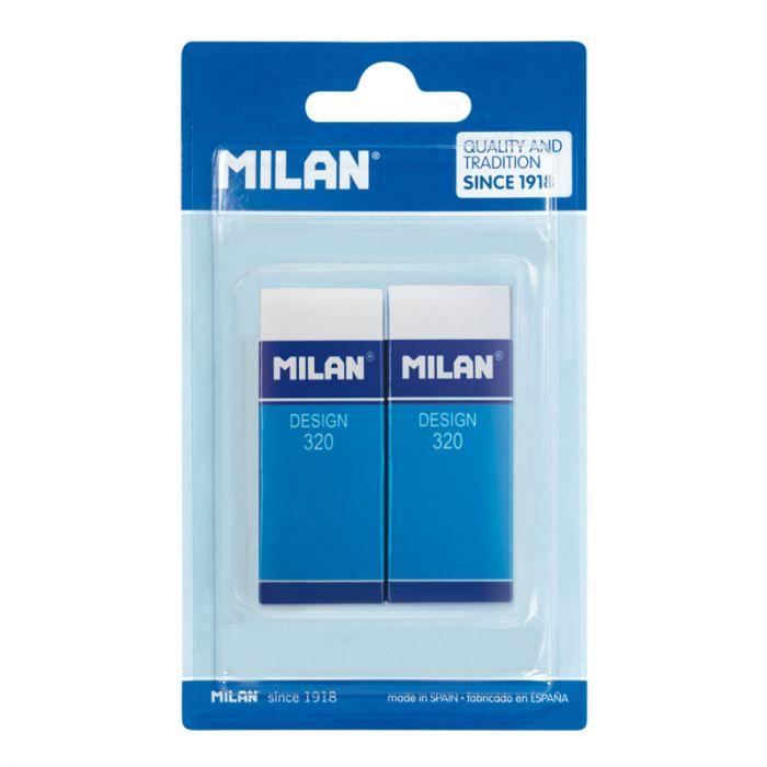 Blister pack 2 nata® Design 320 erasers with carton sleeve
