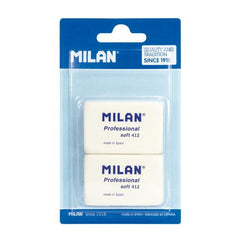 Blister pack 2 Professional Soft 412 white erasers