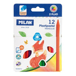 Box 12 Triangular Plastipastel (contains 2 fluo colors)