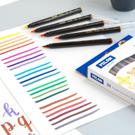 Box 24 Brush Tip FibrePens