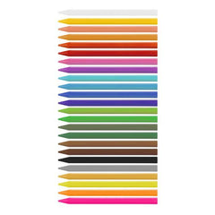 Box 24 Triangular Plastipastel (contains 3 fluo and 2 metal colors)