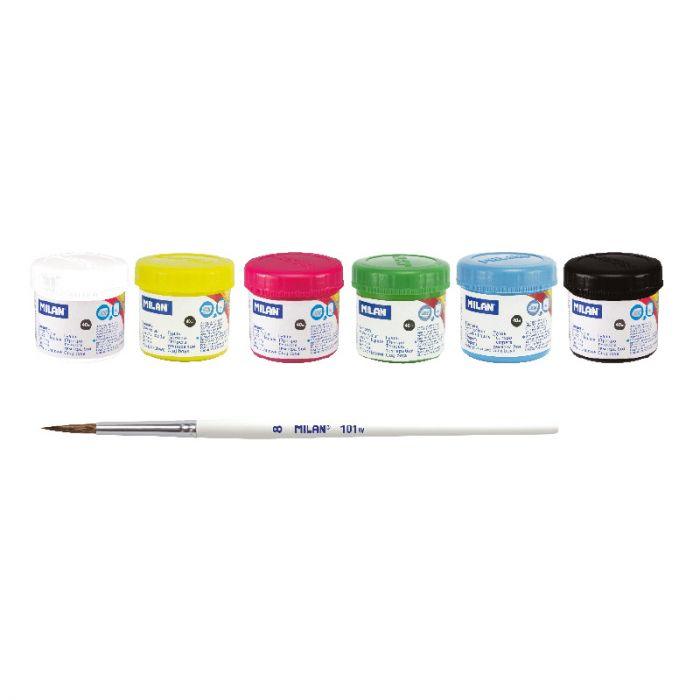 Box 6 Jars 40 ml Poster Paint Assorted Colors