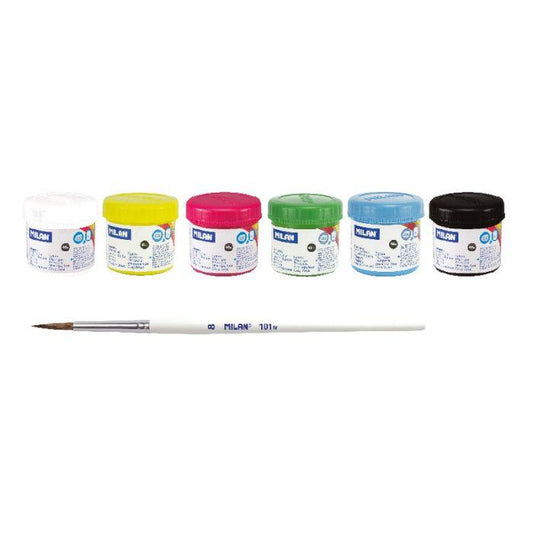 Box 6 Jars 40 ml Poster Paint Assorted Colors