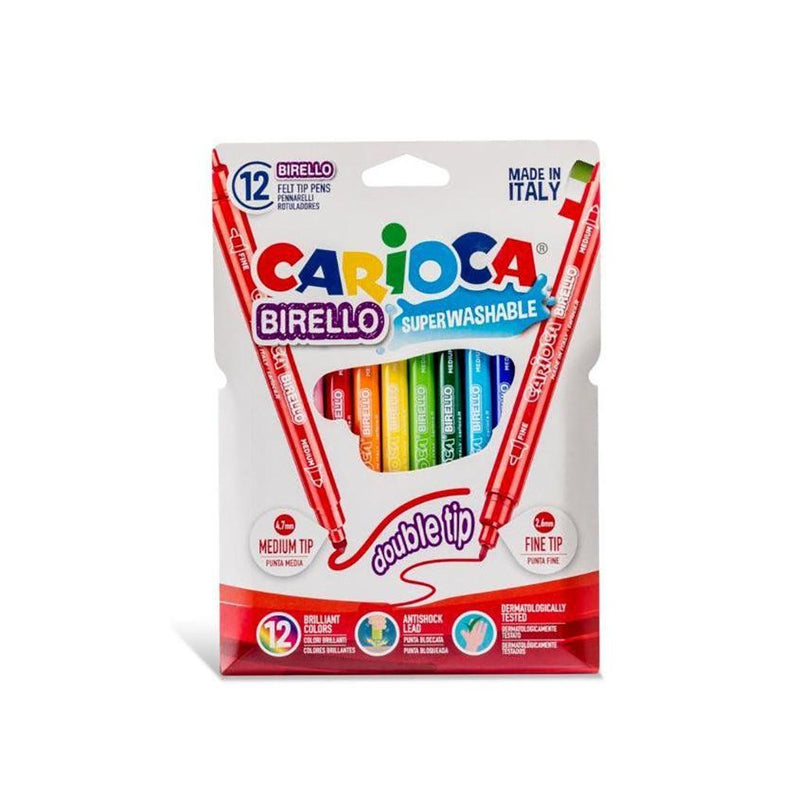 CARIOCA BIRELLO BOX FELT TIP PENS 12 PIECES