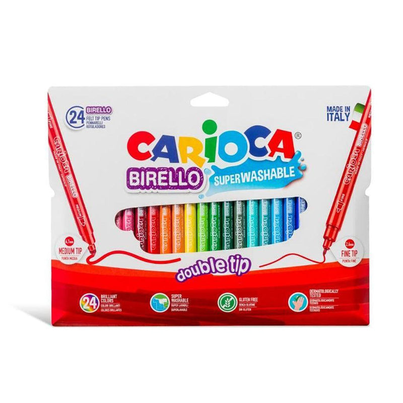 CARIOCA BIRELLO BOX FELT TIP PENS 24 PIECES