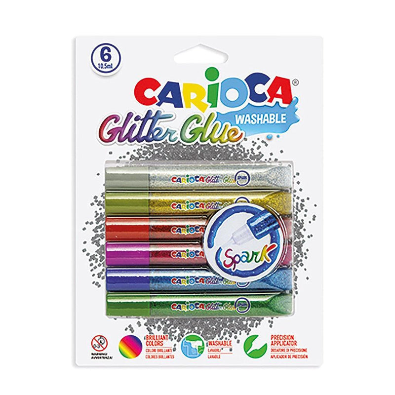 CARIOCA Glitter Glue Blister 6 X 10,5ml Mix