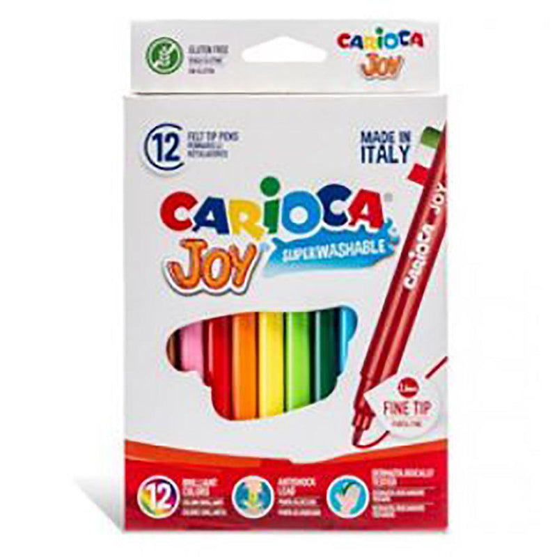 CARIOCA JOY BOX FELT TIP PENS, 12 PIECES