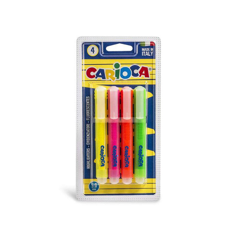 CARIOCA MEMORY BLISTER 4 PIECES ASSORTED HIGHLIGHTERS