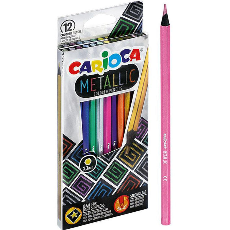 CARIOCA METALLIC PENCIL BOX 12 PIECES