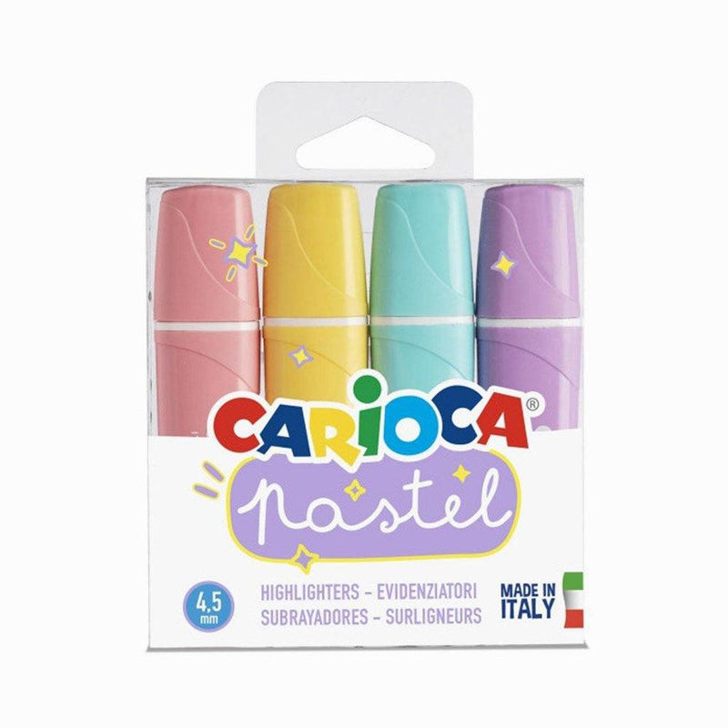 CARIOCA PASTEL HIGHLIGHTERS MEMOLIGHT TRASPARENT BOX 4 PIECES