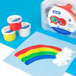 Case 6 Pots 100 ml Finger Paint Basic Colors