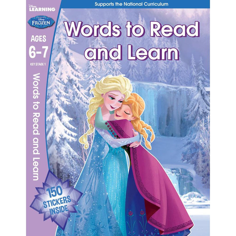 Disney Learning Frozen Words to Read & Learn Workbook Ages 6 7 TWO COVERS