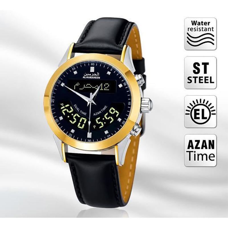 Al Harameen Azan Watch HA-6102BK