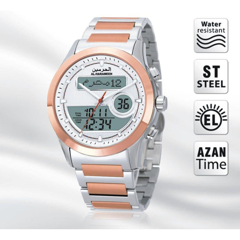 Al Harameen Azan Watch HA-6101WG