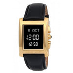 Al Fajr Classic Leather Black LCD Watch: WL-08L