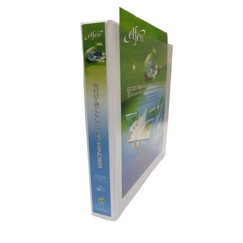 ELFEN 9225D PVC RING BINDER ECO-SMART 2 RINGS 1" INCH SPINE WIDTH COLOUR WHITE