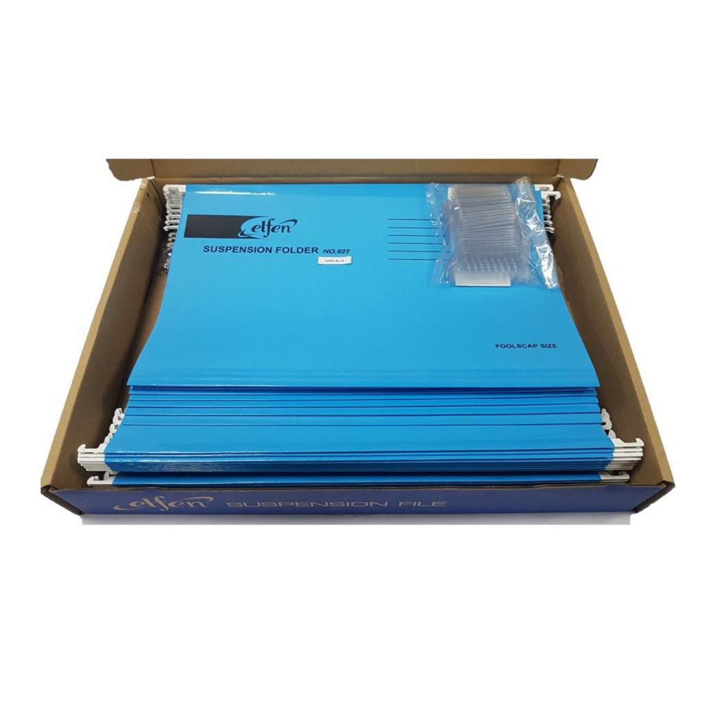 ELFEN 927 DELUXE SUSPENSION FOLDER FULLSCAPE SIZE PACK OF 50 PIECES COLOUR DARK BLUE