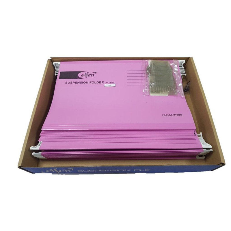 ELFEN 927 DELUXE SUSPENSION FOLDER FULLSCAPE SIZE PACK OF 50 PIECES COLOUR PINK