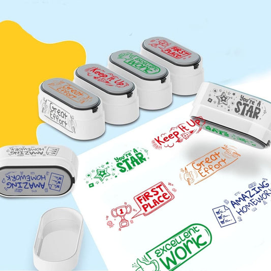 English Teacher's Motivation Stamps | Set of 6 pcs - Motivational Encouraging Teacher Stamp Set