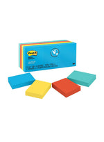 3M Post-it 653-AU Ultra Colors Sticky Notes, 34.9 x 47.6mm, 12 x 100 Sheets