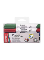 Kores 4-Piece K-Marker XW1 Bullet Tip Whiteboard Marker