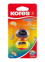 Kores 2-Piece Plastic Beetle Single Sharpener