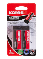 Kores 2-Piece KE-20 Paper Sleeved PVC Eraser