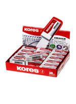 Kores 30-Piece KE-30 Paper Sleeved PVC Eraser