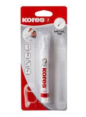 Kores Metal Tip Correction Fluid Pen with Fine Needle Point