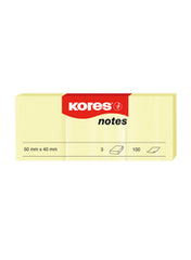 Kores Sticky Notes, 5 x 4cm, 3 Pads x 100 Sheets