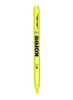 Kores 12-Piece High Liner Fine Chisel Tip Highlighter Pens, Yellow