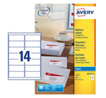 J8163 - AVERY QUICK DRY ADDRESS LABELS, 99.1X38.1MM, 14 LABELS PER SHEET, 10 SHEETS IN A PACK