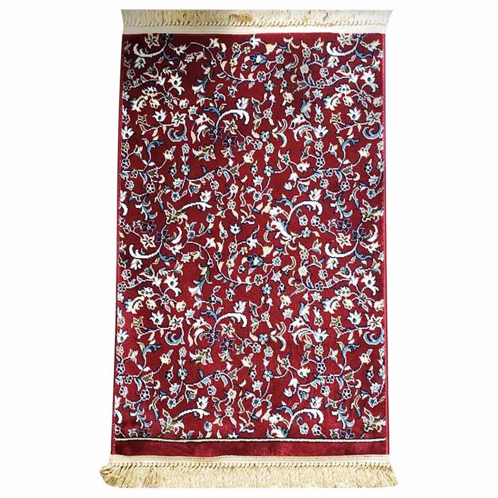 Kids Al Rawdah Plain Premium Prayer Mat Red سجادة صلاة الروضة فاخرة للاطفال احمر