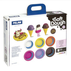 Kit 6 Cans 59 g Soft Dough With Tools Ice creams & Waffles