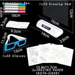 Magic 3D Drawing Board | لوح الرسم السحري مع إضاءة ال اي دي لرسومات ثلاثية الأبعاد