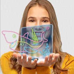 Magic 3D Drawing Board | لوح الرسم السحري مع إضاءة ال اي دي لرسومات ثلاثية الأبعاد