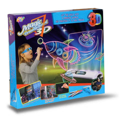 Magic 3D Drawing Board | لوح الرسم السحري مع إضاءة ال اي دي لرسومات ثلاثية الأبعاد