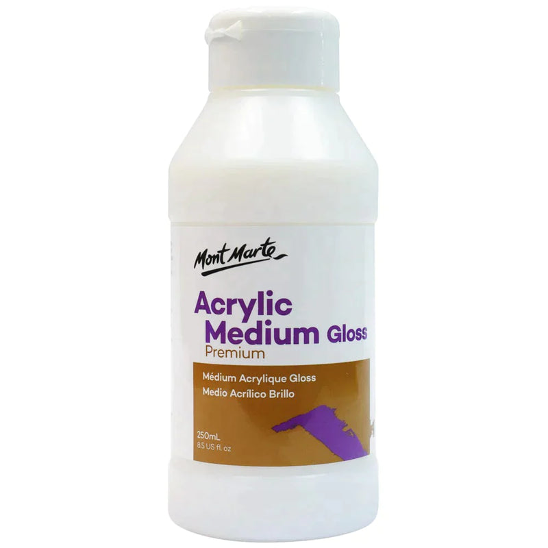 Mont Marte Acrylic Medium - Gloss 250ml - MAMD0012