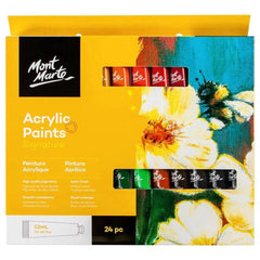 Mont Marte Acrylic Paints 24pc x 12ml - PMHS0034