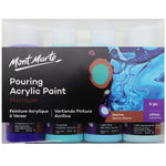 Mont Marte Acrylic Pouring / Fluid Paint Set 120ml 4pc - Marina PMPP4001