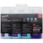 Mont Marte Acrylic Pouring / Fluid Paint Set 120ml 4pc - Marina PMPP4001