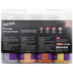 Mont Marte Acrylic Pouring / Fluid Paint Set 120ml 4pc - Metallic PMPP4004