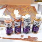 Mont Marte Acrylic Pouring / Fluid Paint Set 120ml 4pc - Metallic PMPP4004