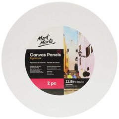 Mont Marte Canvas Panels Round 30cm Pkt of 2 CMPR0030